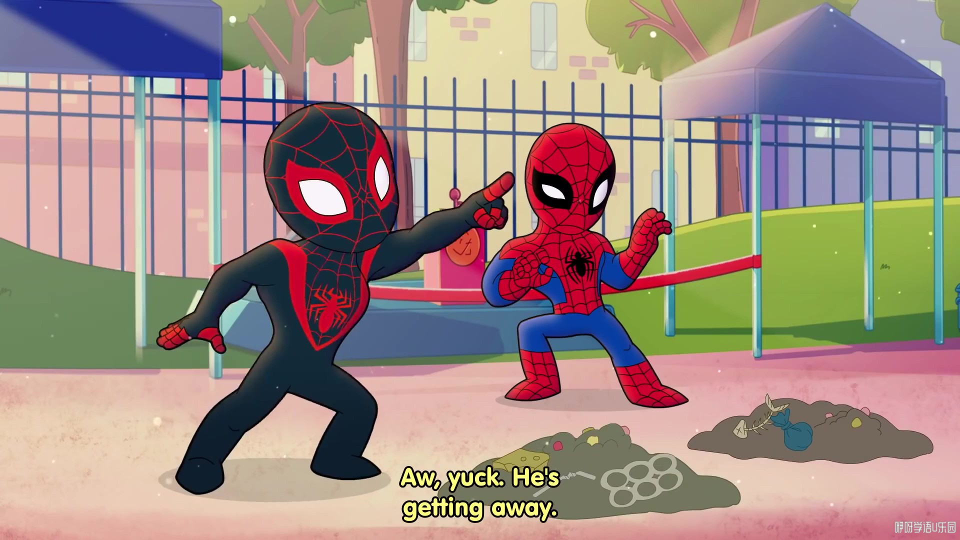 16.Spidey Miles Save the City From Trash Marvel Super Hero Adventures Sticky Rai.jpg